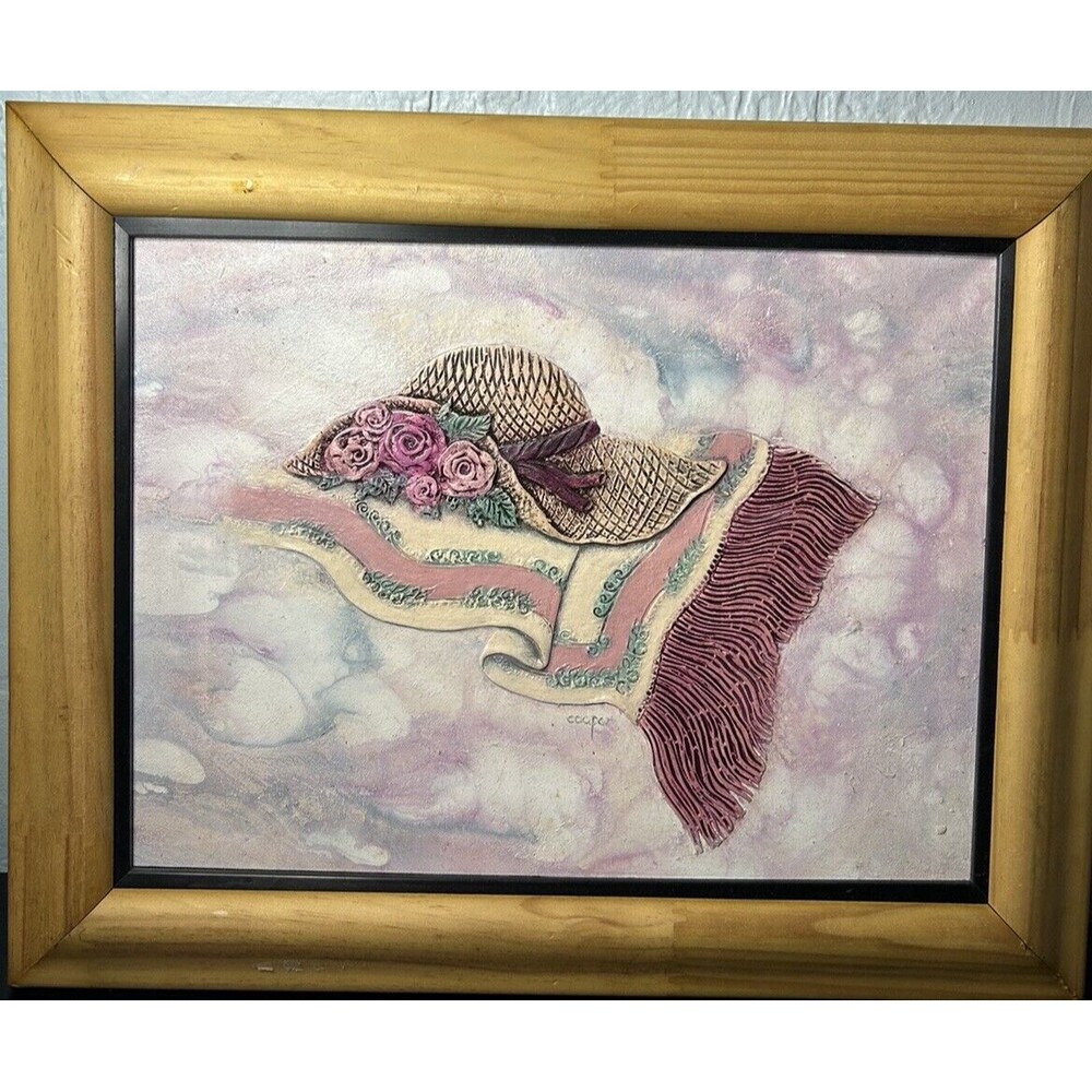 Wayne Cooper - Hat On Floating Carpet 1970-73 Rare On Of A Kind 20 1/4 x 16 1/4